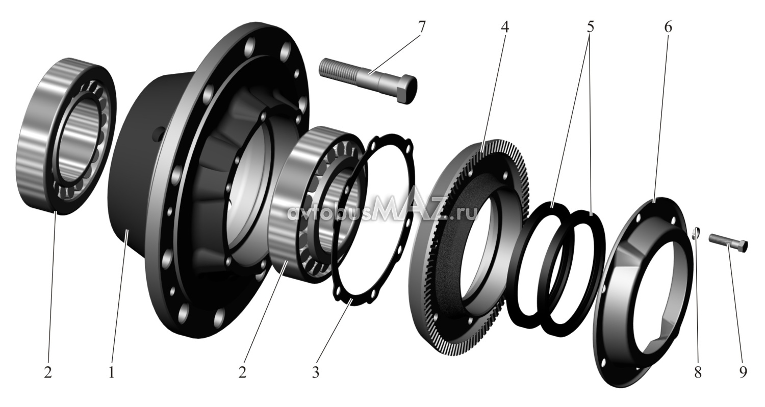 Схема ступицы маз
